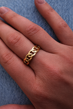 Žluté zlato prsten ŘETÍZKOVÝ VZOR